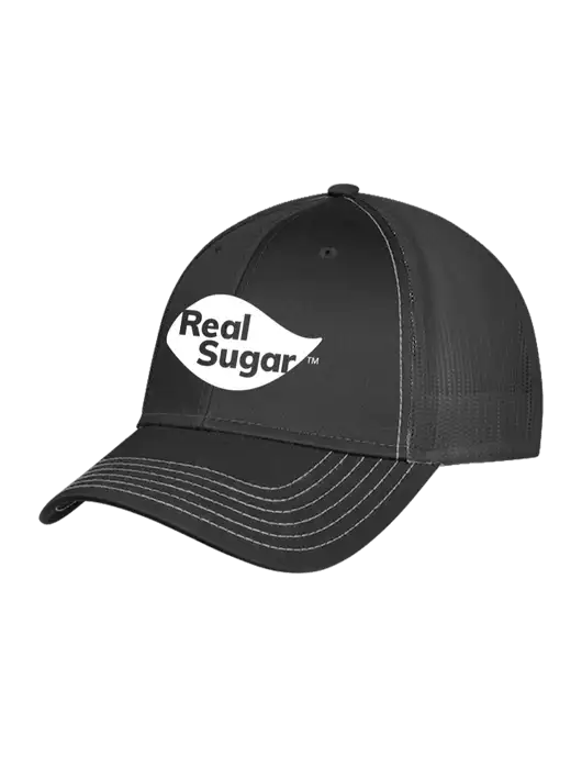 Charcoal Grey Mesh Trucker Cap Snap Back w/Real Sugar Logo