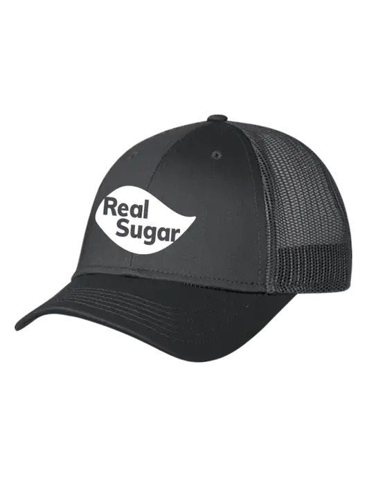 Charcoal Mesh Trucker Cap Snap Back w/Real Sugar Logo