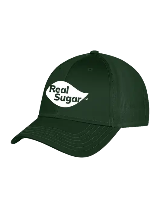 Dark Green Mesh Trucker Cap Snap Back w/Real Sugar Logo