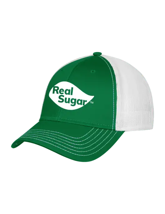 Kelly/White Mesh Trucker Cap Snap Back w/Real Sugar Logo