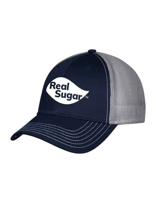 Navy/Grey Mesh Trucker Cap Snap Back w/Real Sugar Logo