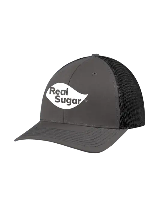 Richardson Adjustable Snapback Original 112 Trucker Cap Dark Grey w/Black Mesh w/Real Sugar Logo