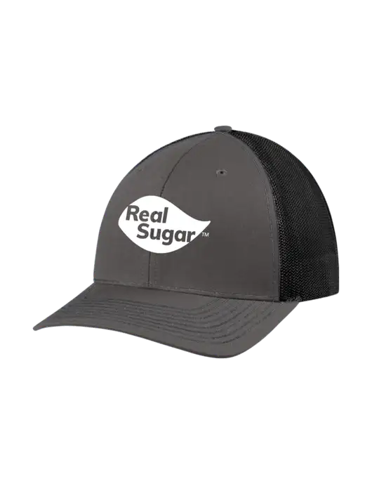 Richardson Adjustable Snapback Original 112 Trucker Cap Dark Grey w/Black Mesh w/Real Sugar Logo