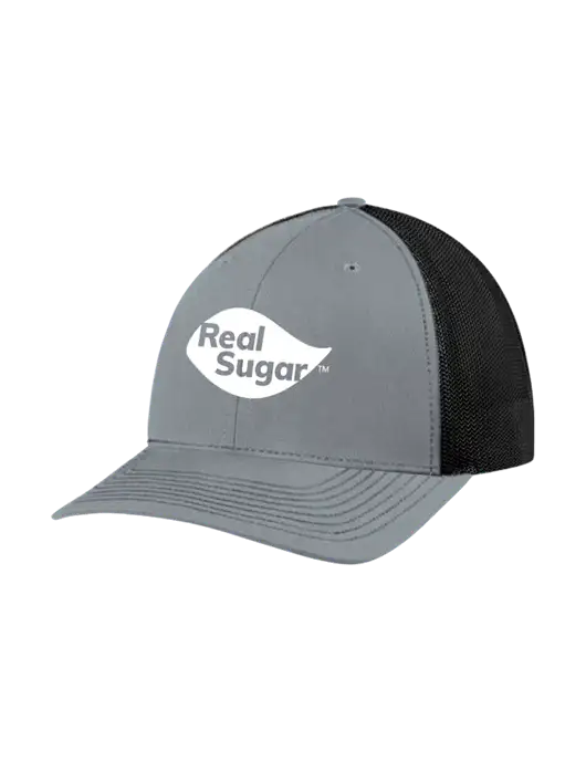 Richardson Adjustable Snapback Original 112 Trucker Cap Heather Grey w/Black Mesh w/Real Sugar Logo