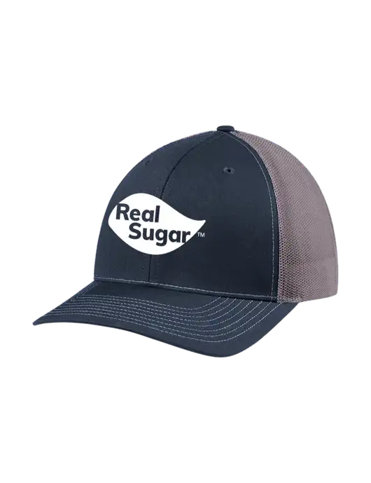 Richardson Adjustable Snapback Original 112 Trucker Cap Navy w/Charcoal Mesh w/Real Sugar Logo