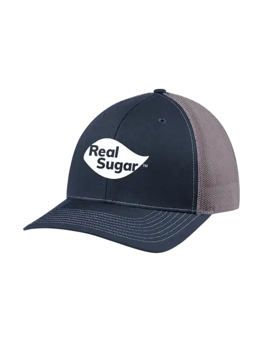 Richardson Adjustable Snapback Original 112 Trucker Cap Navy w/Charcoal Mesh w/Real Sugar Logo
