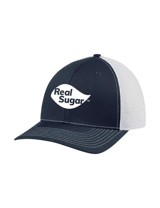 Richardson Adjustable Snapback Original 112 Trucker Cap Navy w/White Mesh w/Real Sugar Logo