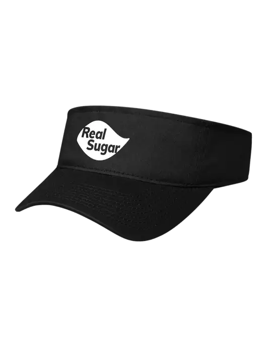 Black Cap Visor w/Real Sugar Logo