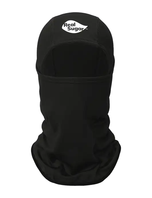 Black CornerStone Smooth Fleece Face Mask w/Real Sugar Logo