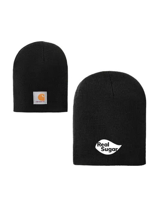 Carhartt Black Acrylic Knit Hat w/Real Sugar Logo