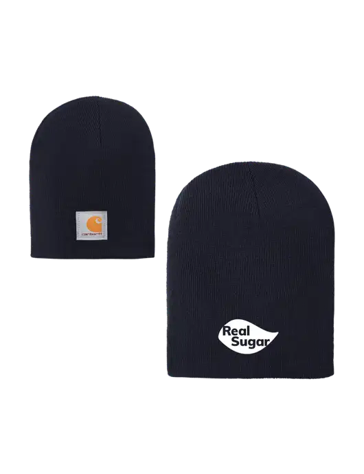 Carhartt Dark Navy Acrylic Knit Hat w/Real Sugar Logo
