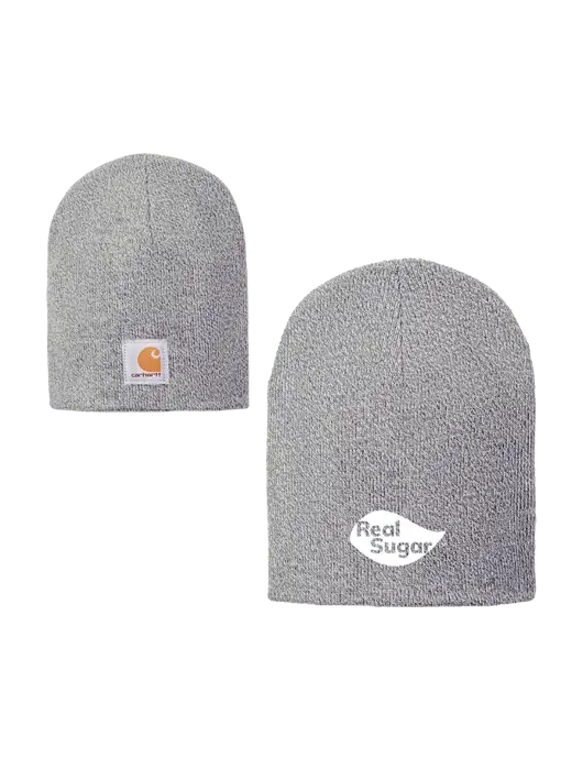 Carhartt Light Grey Heather Acrylic Knit Hat w/Real Sugar Logo