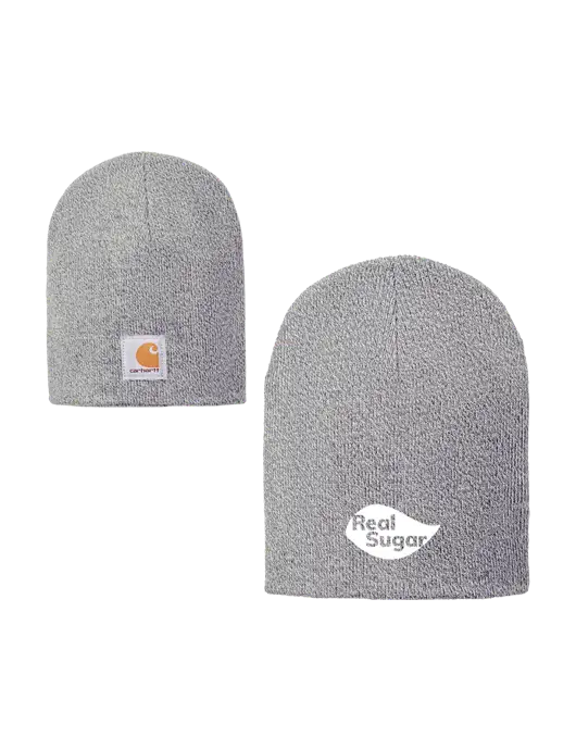 Carhartt Light Grey Heather Acrylic Knit Hat w/Real Sugar Logo