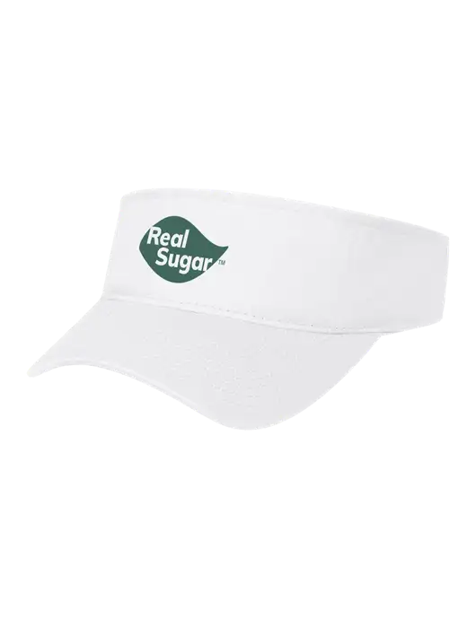 White Cap Visor w/Real Sugar Logo