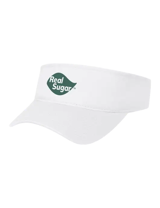 White Cap Visor w/Real Sugar Logo