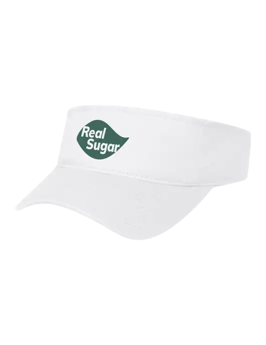 White Cap Visor w/Real Sugar Logo