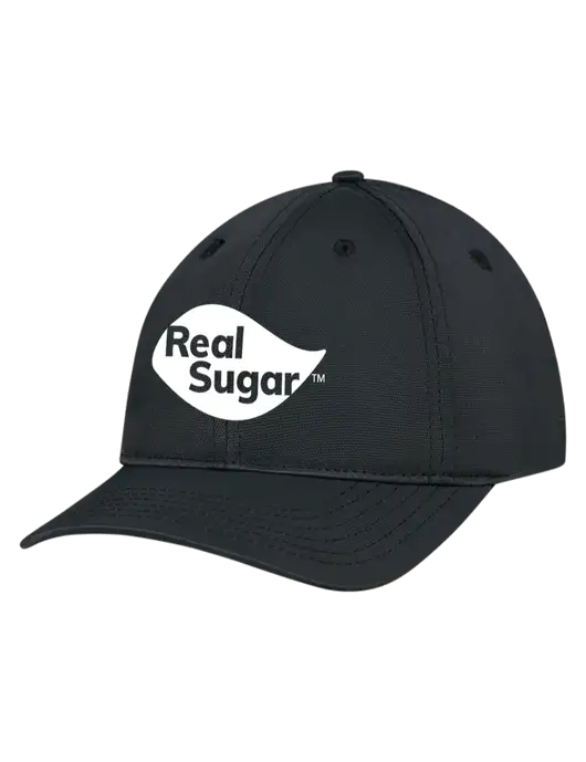 Black Nylon Twill Performance Cap w/Real Sugar Logo