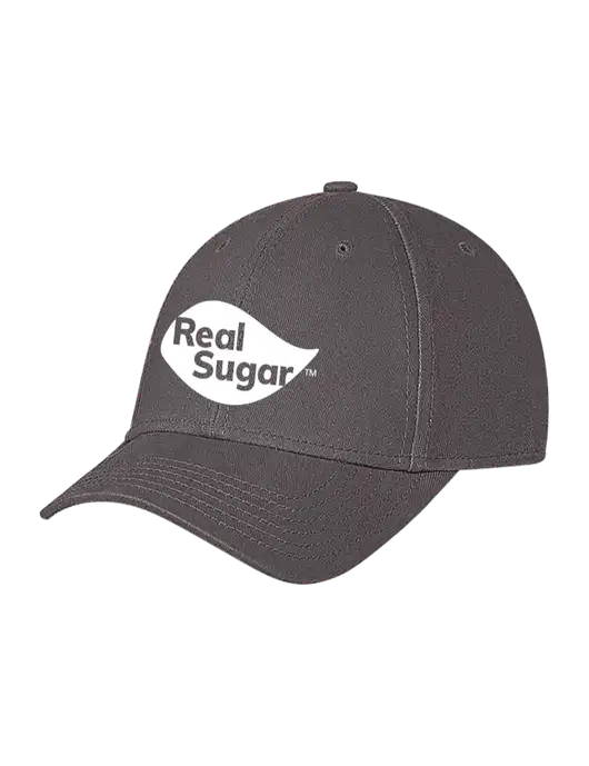 Medium Dark Grey Structured Soft Snap Closure Hook & Loop Cap w/Real Sugar Logo