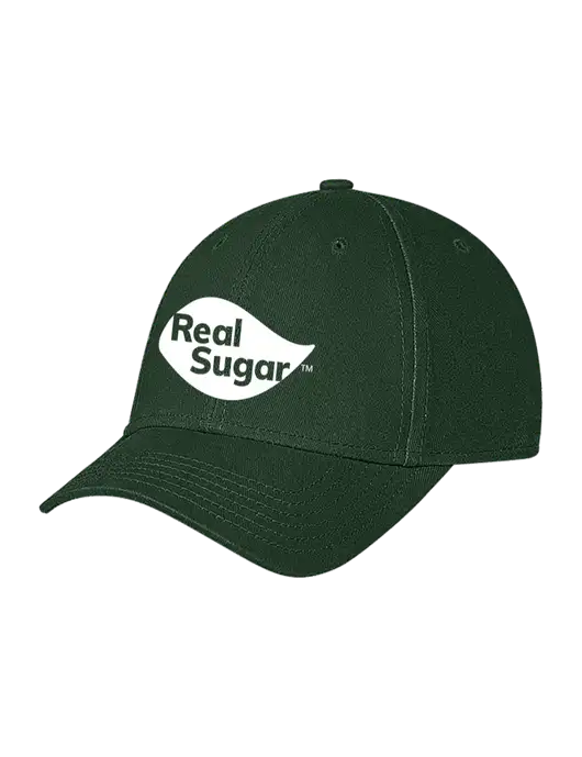 Dark Green Structured Soft Snap Closure Hook & Loop Cap w/Real Sugar Logo