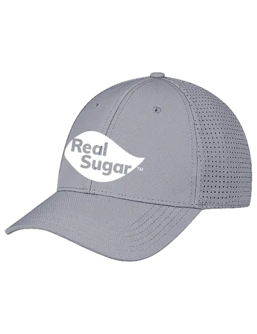 Grey Performance Stretchable Cap Hook & Loop w/Real Sugar Logo