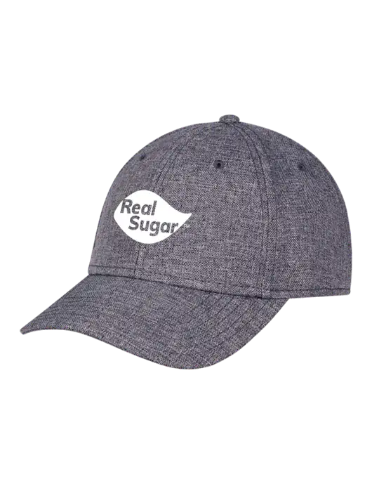 Heather Charcoal Structured Linen Look Cap Hook & Loop w/Real Sugar Logo