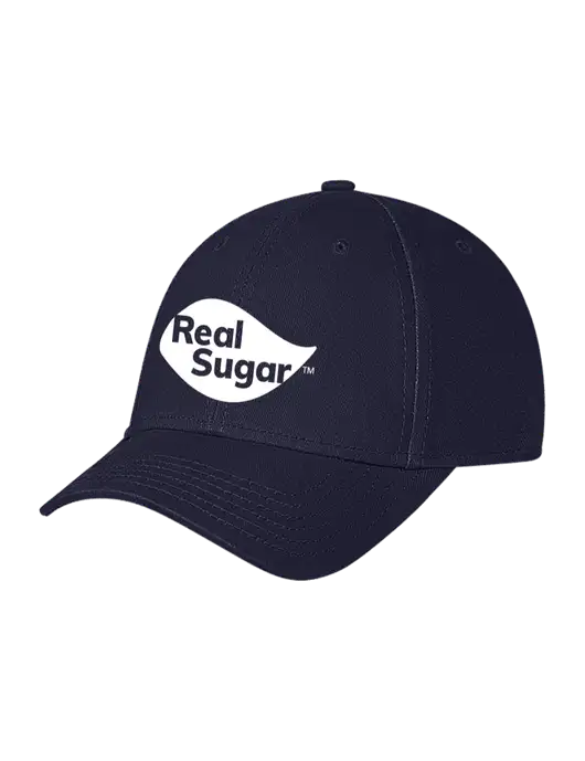 Navy Structured Soft Snap Closure Hook & Loop Cap w/Real Sugar Logo