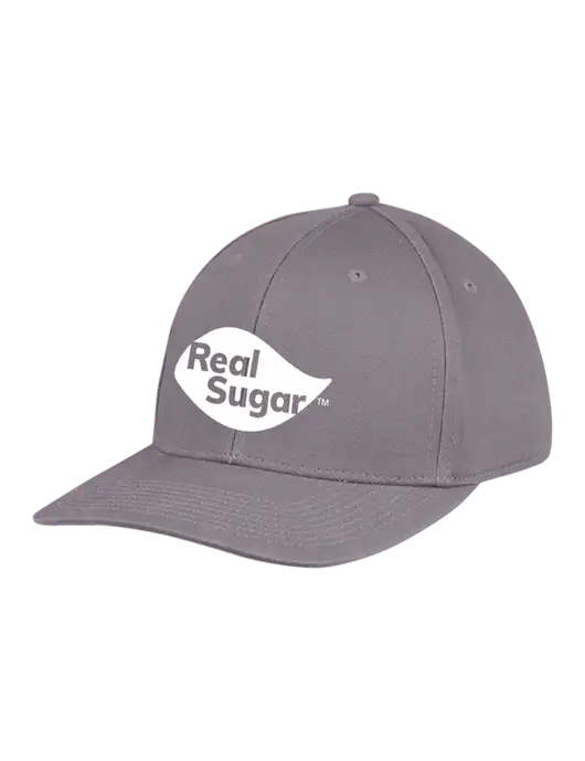 Premium Modern Structured Twill Charcoal Snapback Cap w/Real Sugar Logo