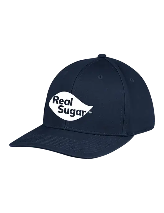 Premium Modern Structured Twill Navy Snapback Cap w/Real Sugar Logo