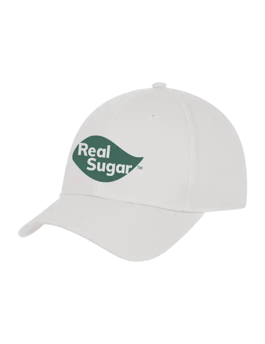 White Structured Cap Hook & Loop w/Real Sugar Logo