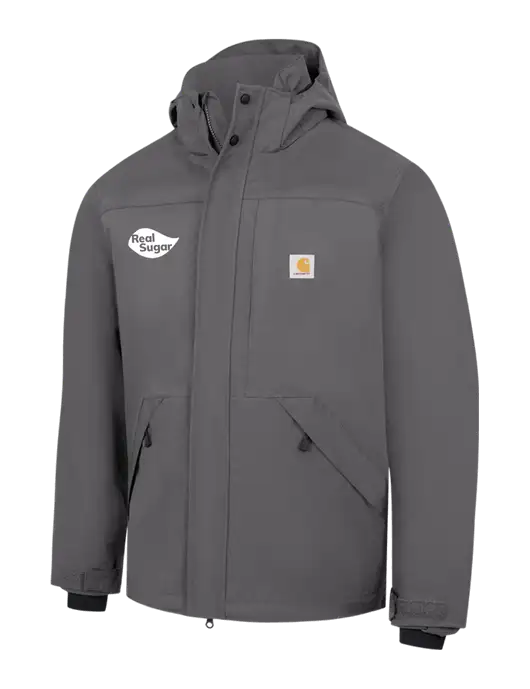 Carhartt Dark Grey Storm Defender Shoreline Jacket w/Real Sugar Logo