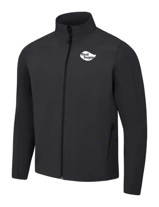 Black Charcoal Heather Core Soft Shell Jacket w/Real Sugar Logo