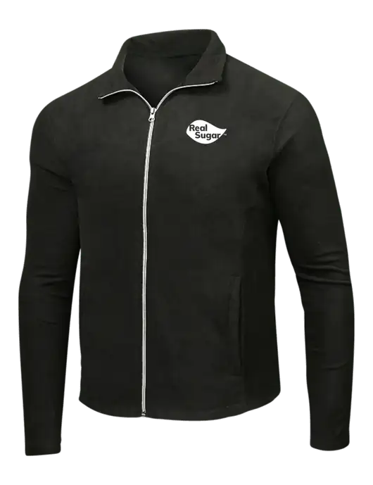 Black Microfleece Jacket w/Real Sugar Logo