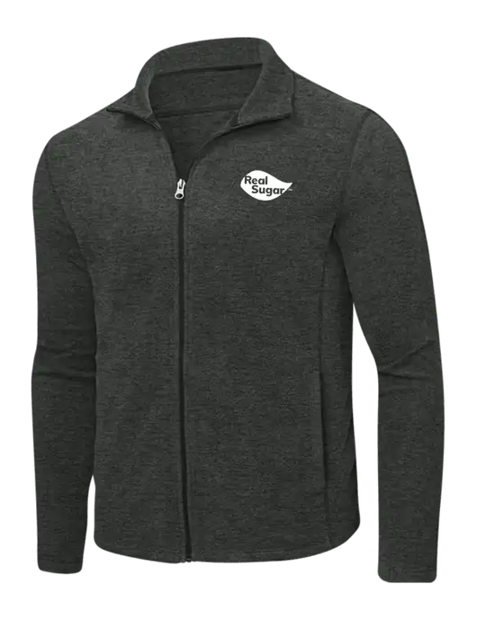 Charcoal Heather Microfleece Full-Zip Jacket w/Real Sugar Logo