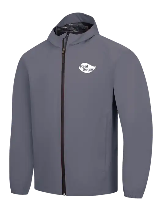 Dark Grey Essential Rain Jacket w/Real Sugar Logo