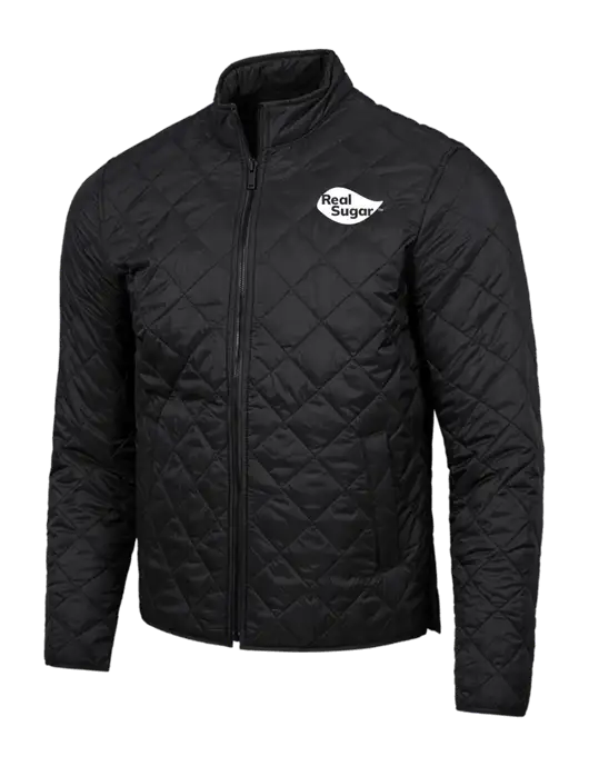 Mercer+Mettle Black Quilted Full-Zip Jacket w/Real Sugar Logo