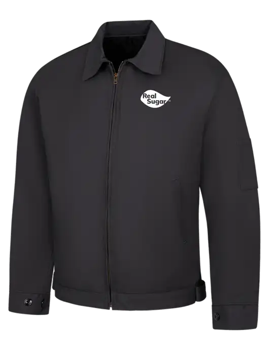 Red Kap Dark Grey Slash Pocket Jacket w/Real Sugar Logo