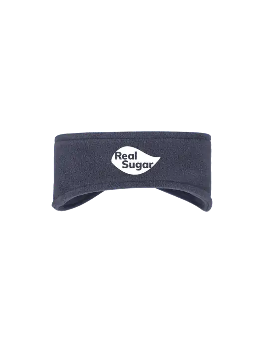 Navy Stretch Fleece Headband w/Real Sugar Logo