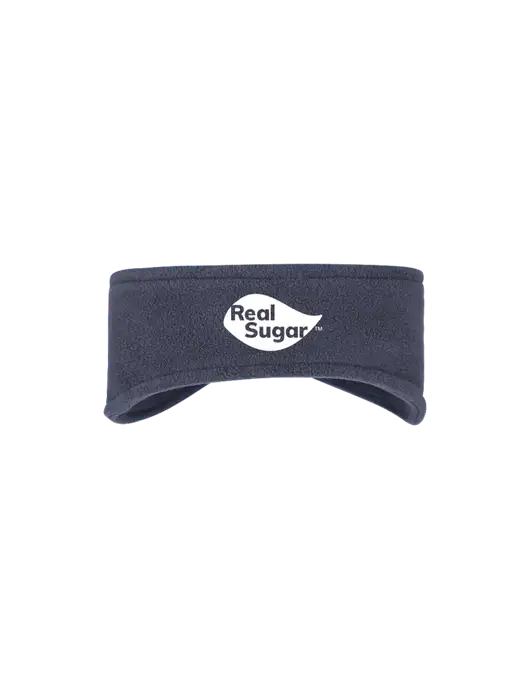Navy Stretch Fleece Headband w/Real Sugar Logo