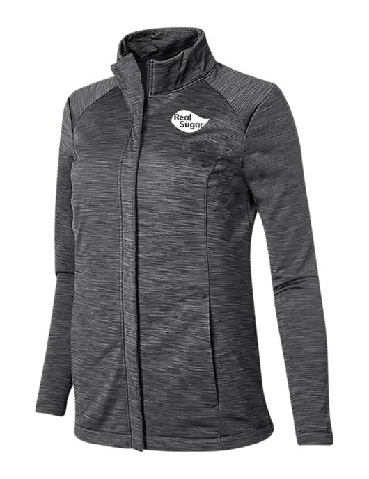 Dark Grey Heather Womens Stream Soft Shell Jacket w/Real Sugar Logo