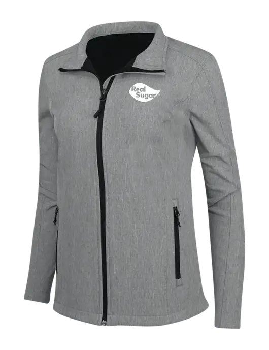 Medium Grey Heather Womens Core Soft Shell Jacket w/Real Sugar Logo