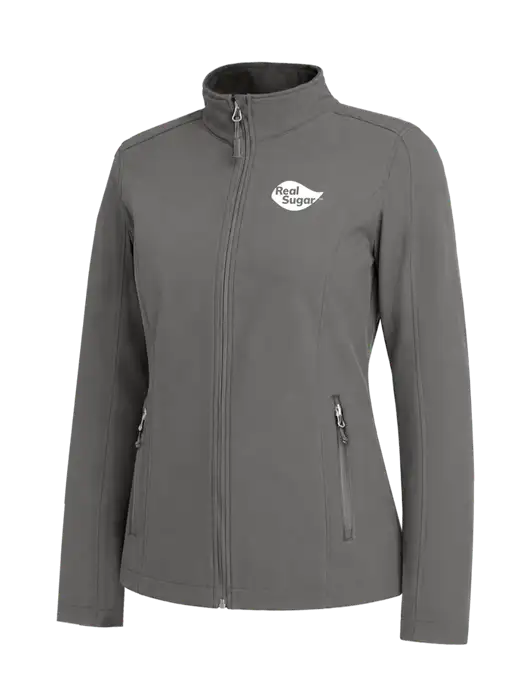 Medium Grey Womens Core Soft Shell Jacket w/Real Sugar Logo