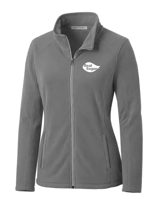Medium Grey Womens Microfleece Jacket w/Real Sugar Logo