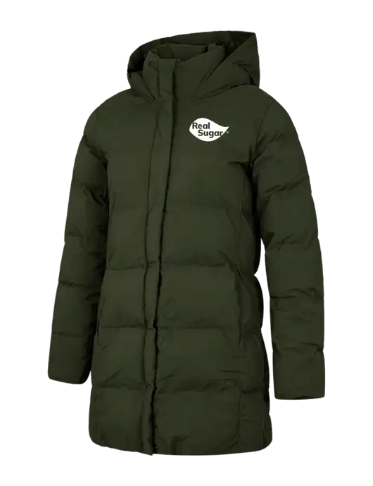 Mercer+Mettle Womens Dark Green Puffy Parka  w/Real Sugar Logo