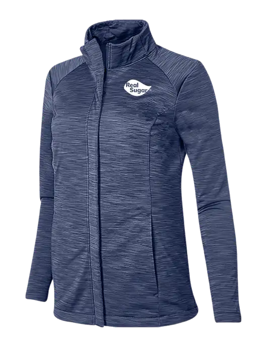 Navy Heather Womens Stream Soft Shell Jacket w/Real Sugar Logo