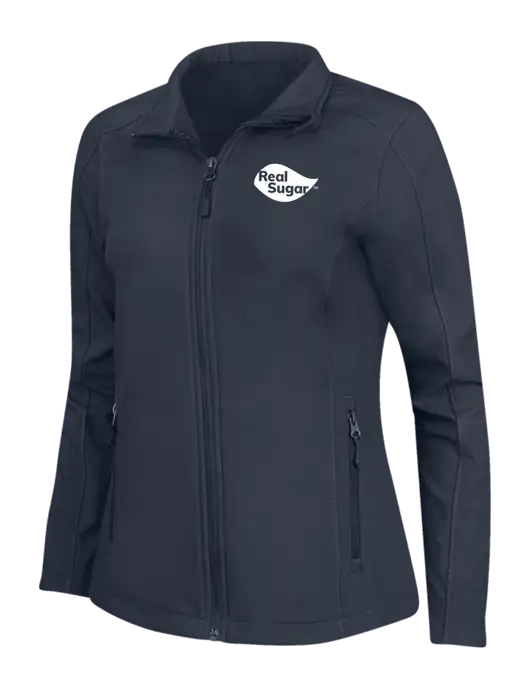 Navy Womens Core Soft Shell Jacket w/Real Sugar Logo