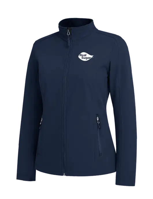 Navy Womens Core Soft Shell Jacket w/Real Sugar Logo