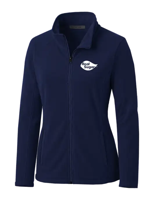 Navy Womens Microfleece Jacket w/Real Sugar Logo