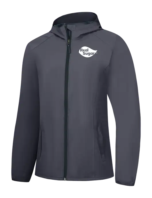 Womens Dark Grey Essential Rain Jacket w/Real Sugar Logo