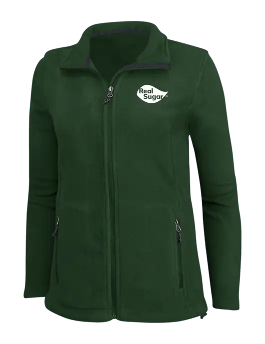 Womens Fleece Dark Green Jacket w/Real Sugar Logo