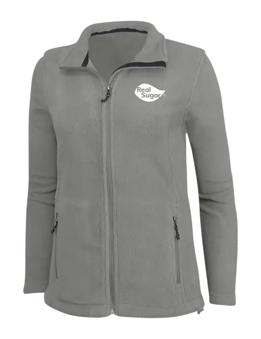 Womens Medium Grey Fleece Jacket w/Real Sugar Logo